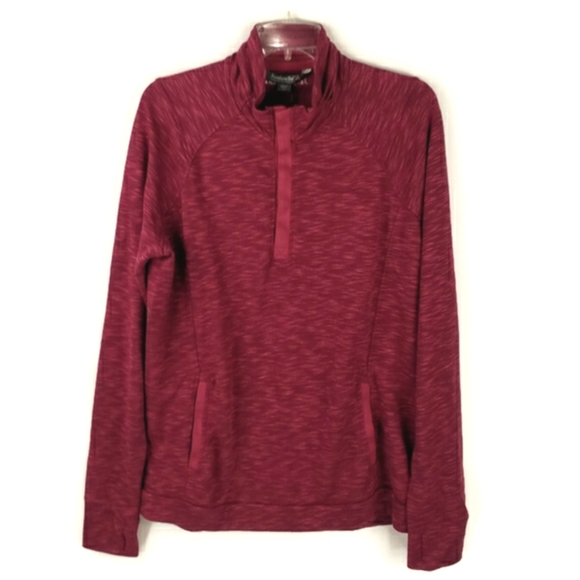 Avalanche Rouge Red Loma Snap Long Sleeve Pullover Knit Jacket Womens Large - Picture 15 of 15